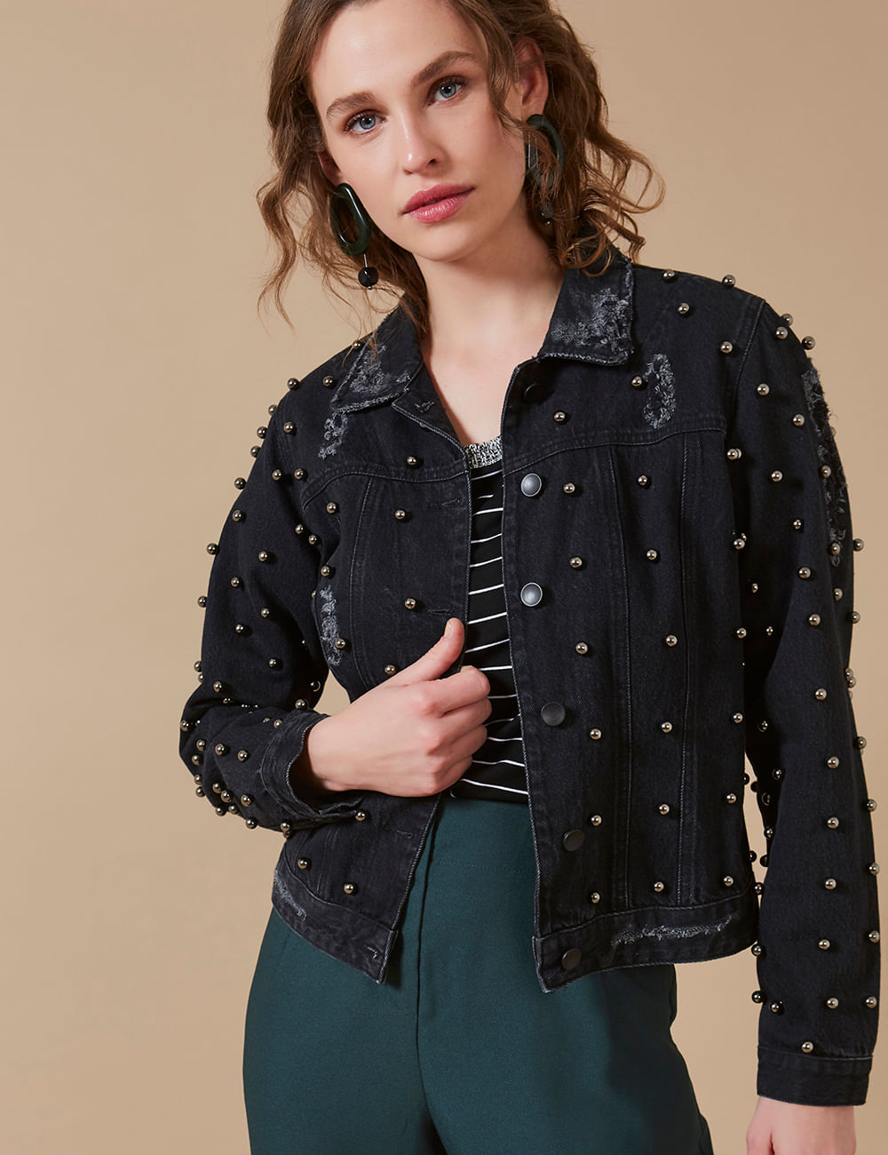 jaqueta jeans maria filo