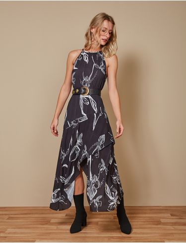 vestido tecido midi