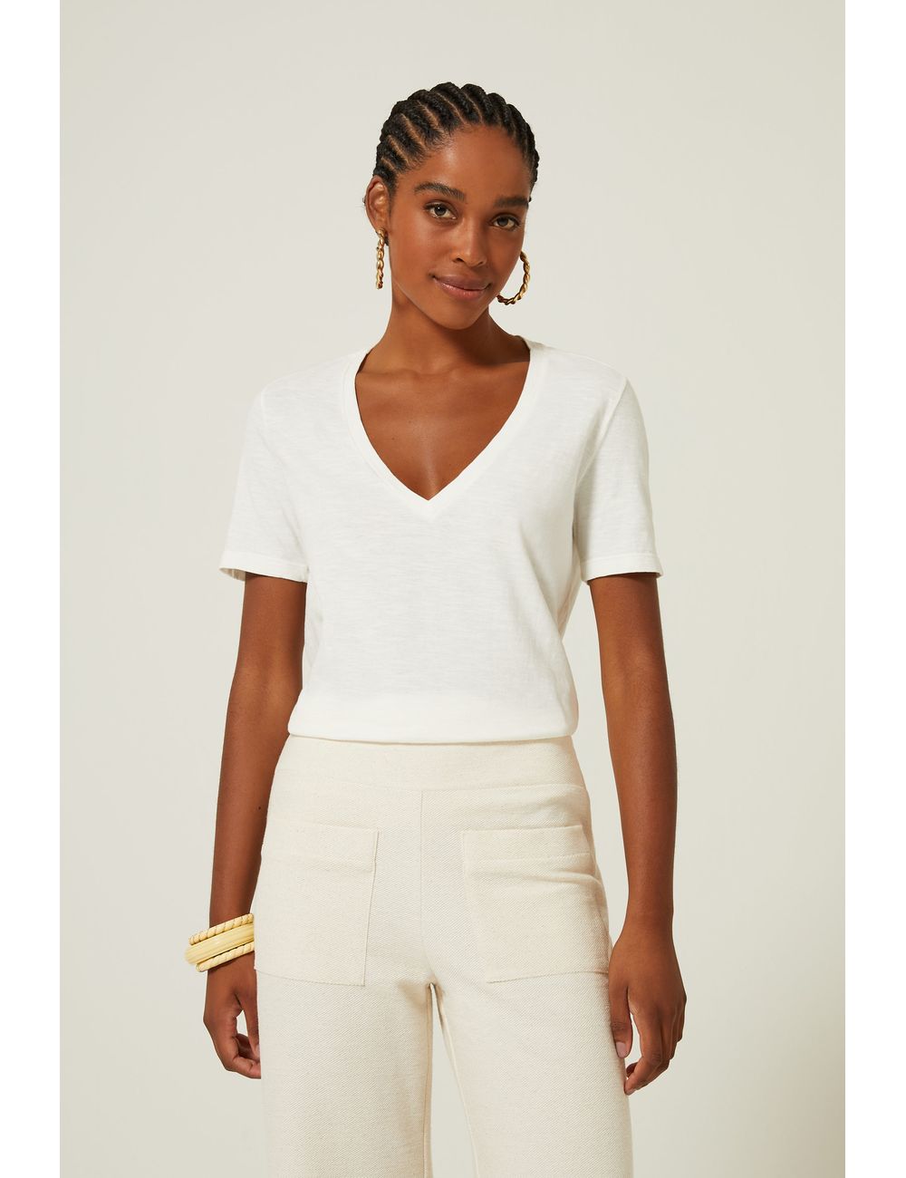 Blusa Básica Decote v