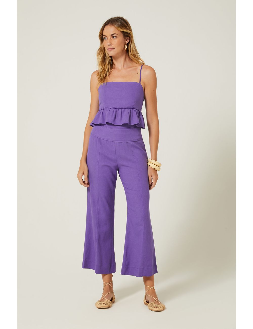 Calça Flare Pesponto