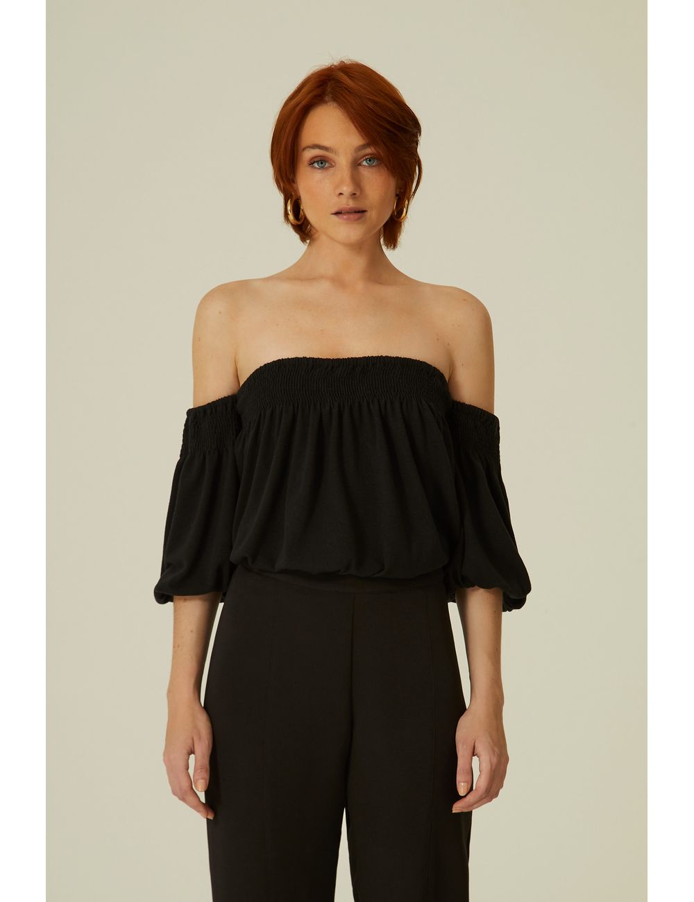 Blusa Ombro a Ombro Lastex