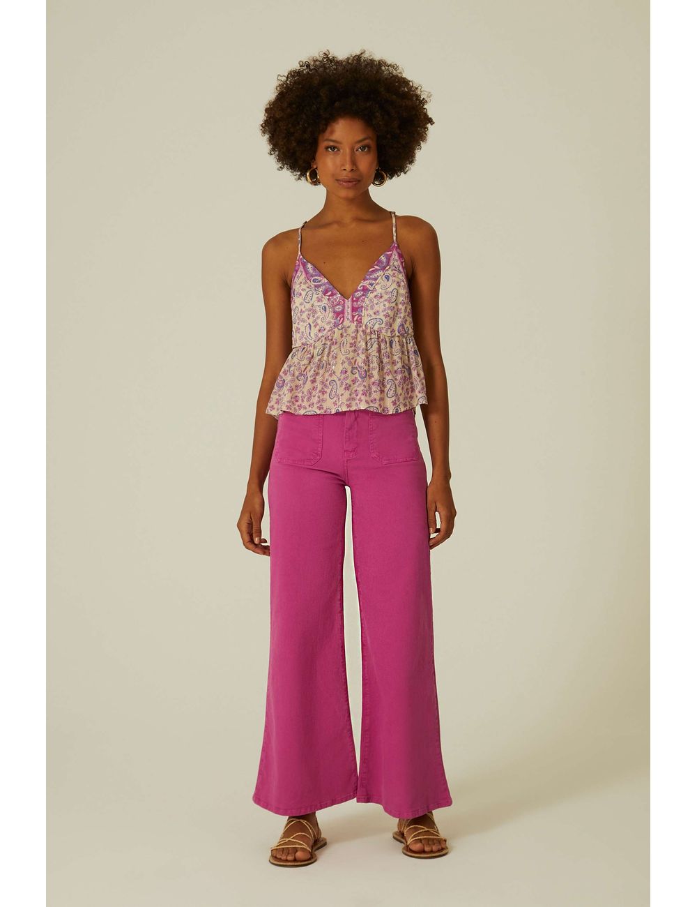 Calça Sarja Flare Color