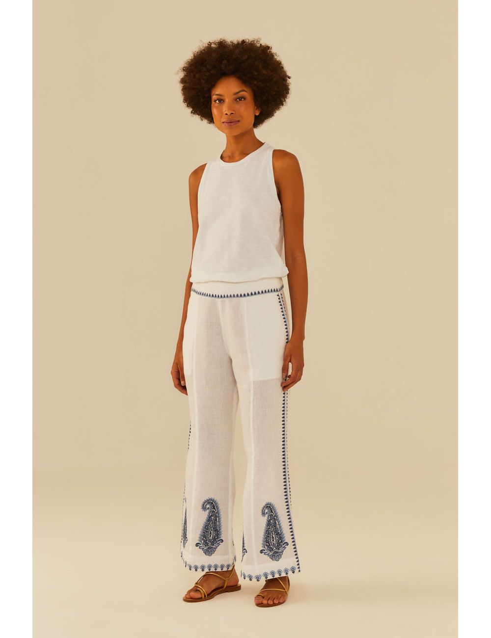 Calça Bordado Cashmere