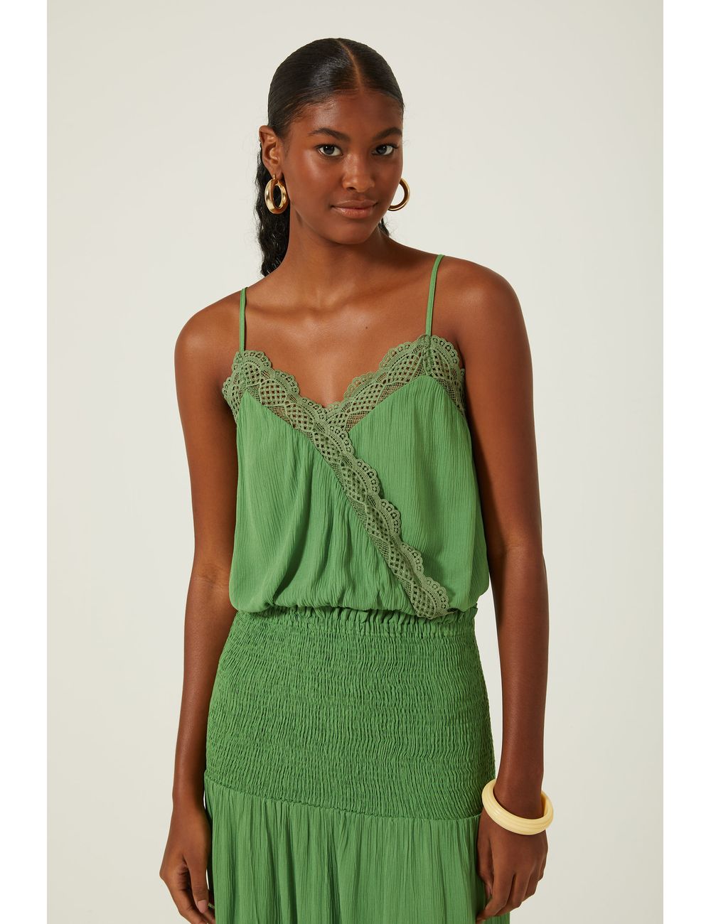 Blusa Decote Renda