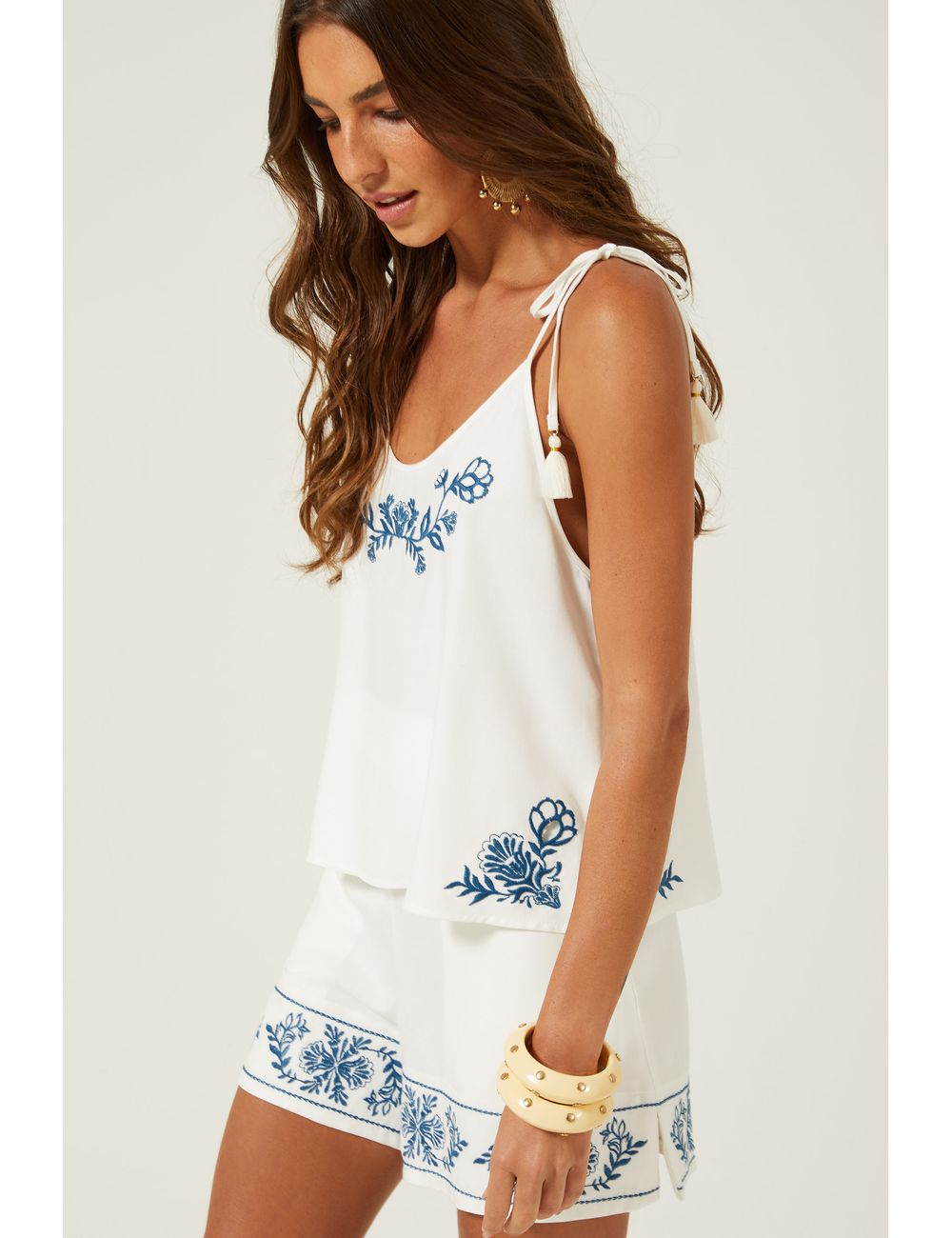 Blusa Alcinha Bordado Positano