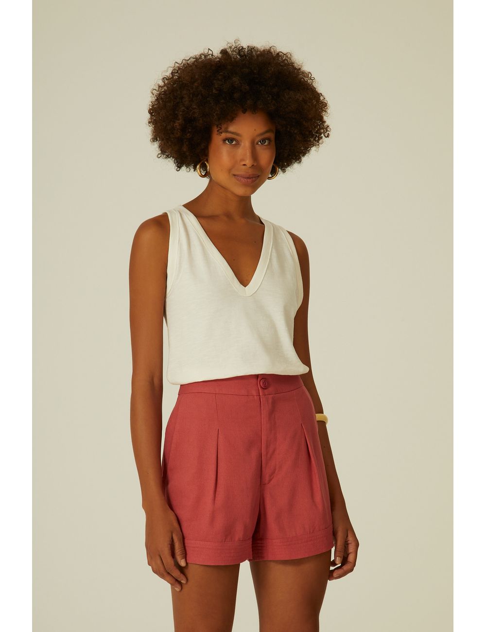 Short Barra Pespontada