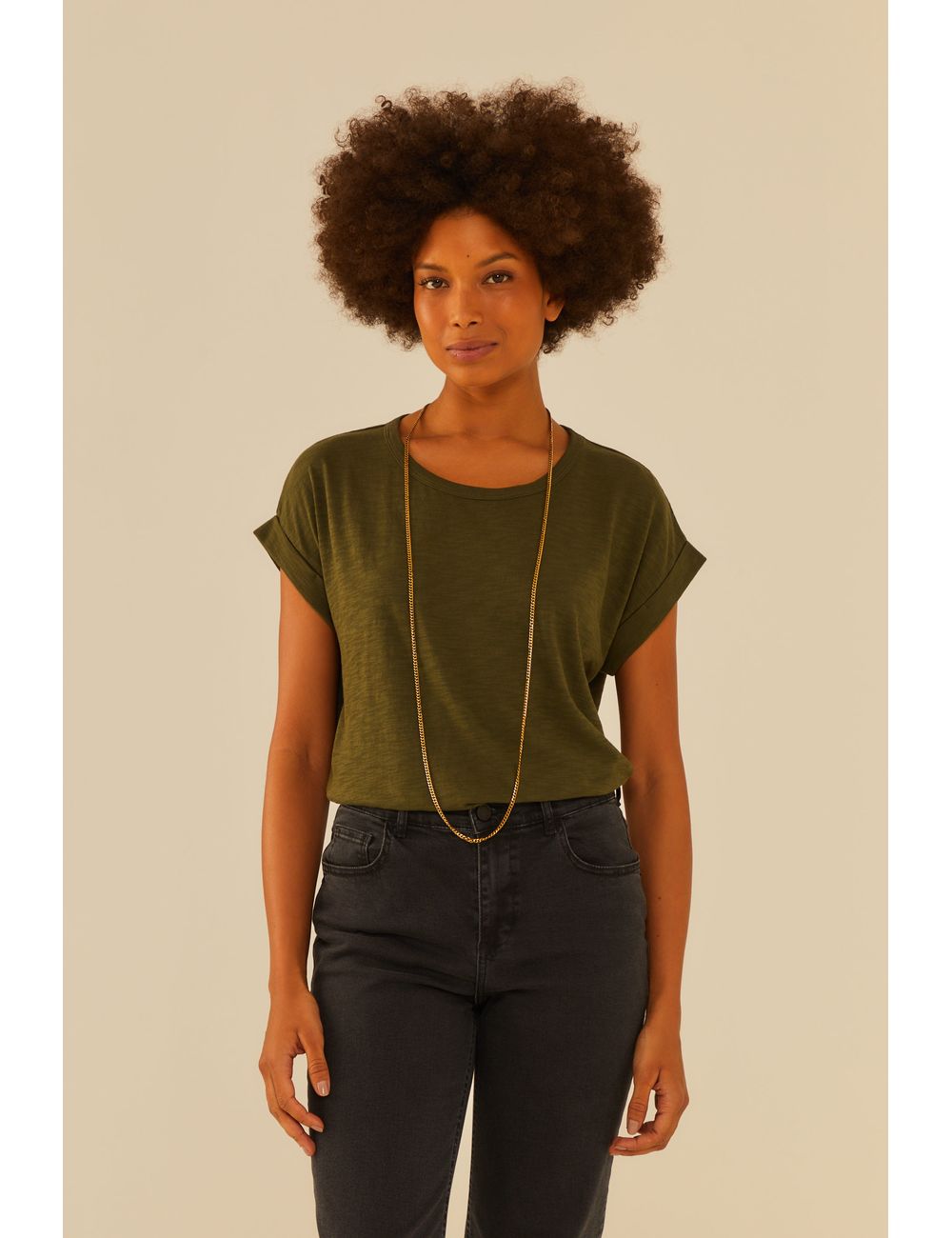 Blusa Barra Dobrada Manga