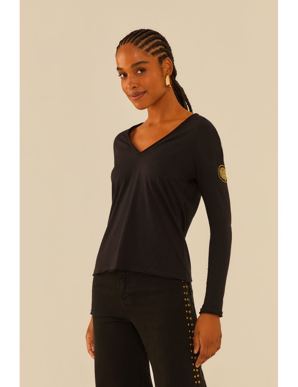 Blusa Manga Longa Patch