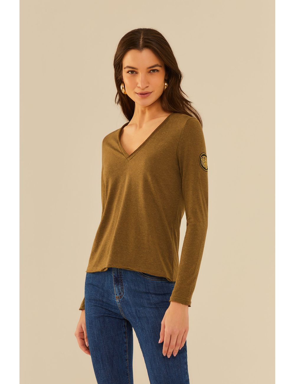 Blusa Manga Longa Patch