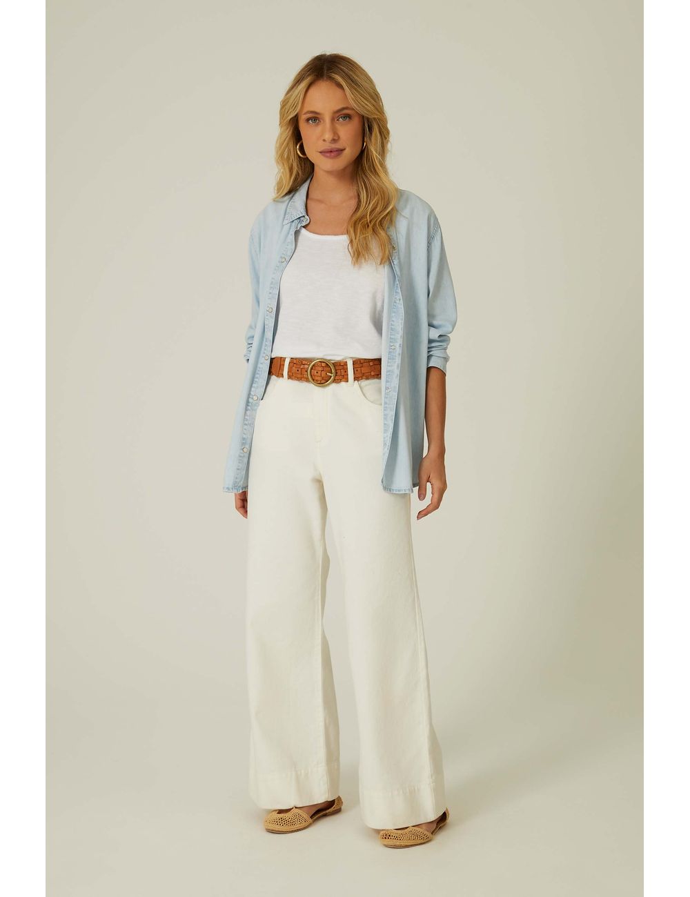 Calça Sarja Pantalona Estonada