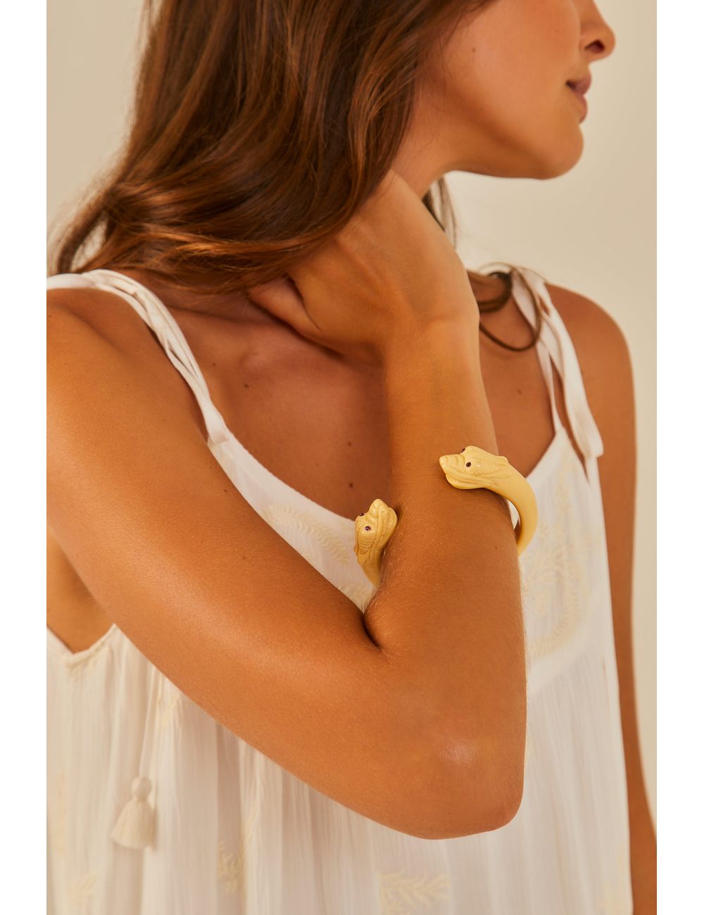 Pulseira Resina Dragão – Marfim / U