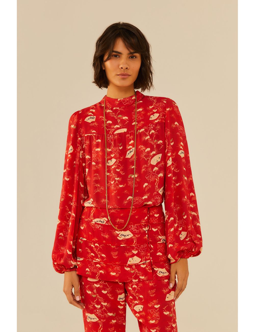 Blusa Ggt Estampa Bonsai