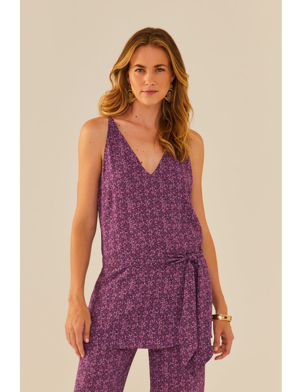 Blusa De Alça Ggt Estampa Matiz