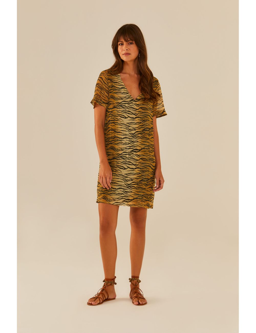 Vestido Curto Estampa Selva