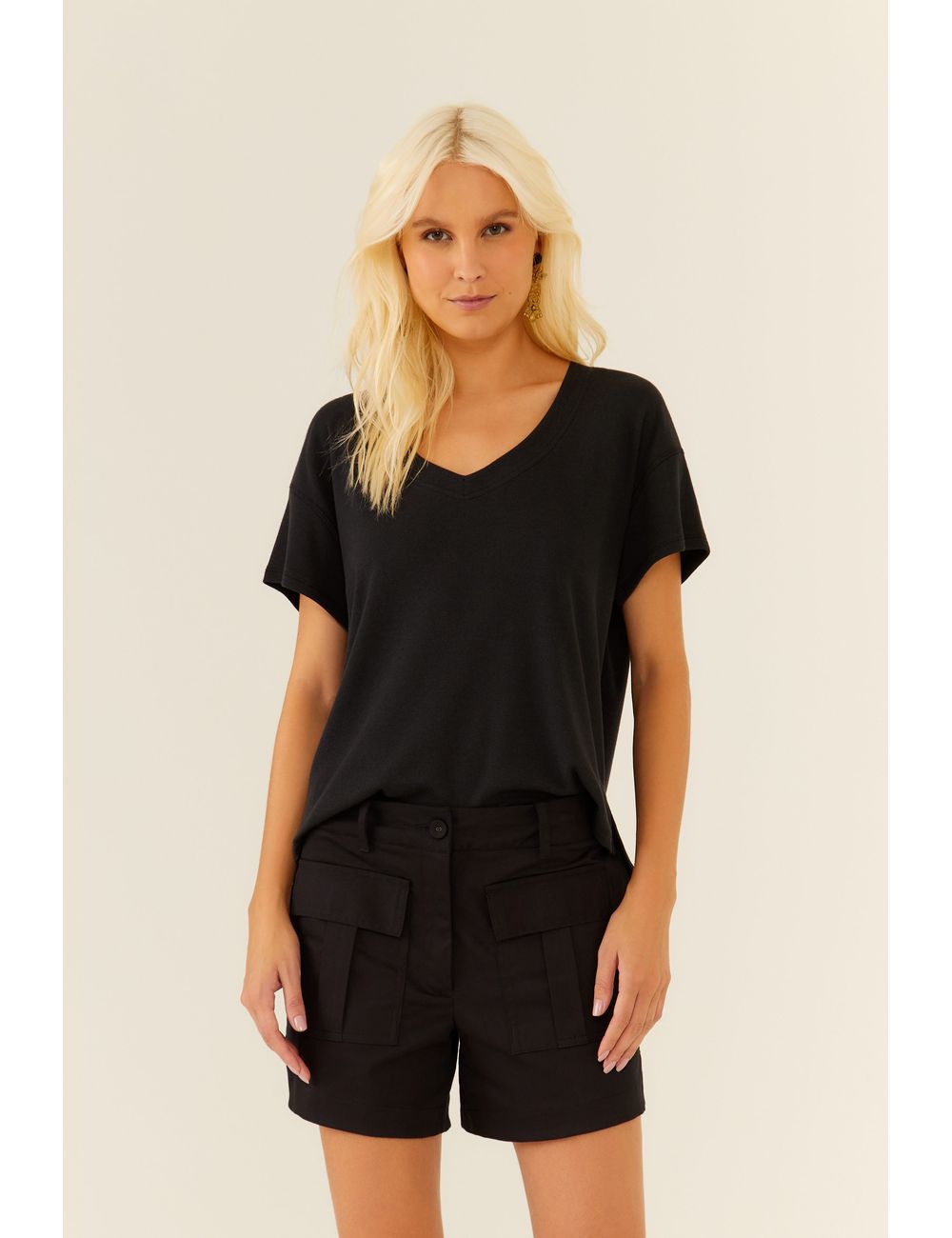 Blusa Ampla Recortes