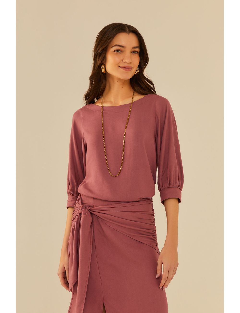 Blusa Decote Canoa