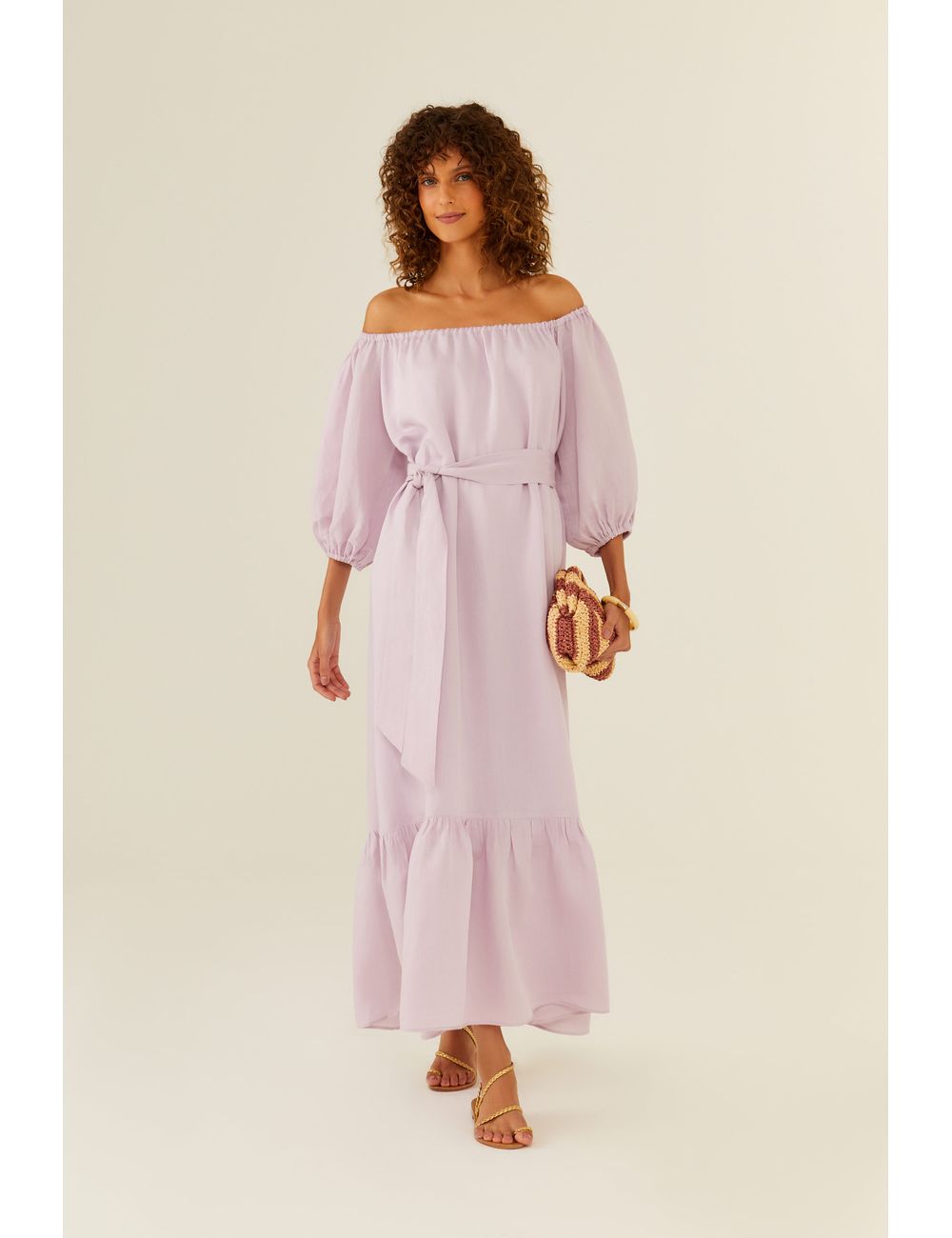 Vestido Longo Barra Babado