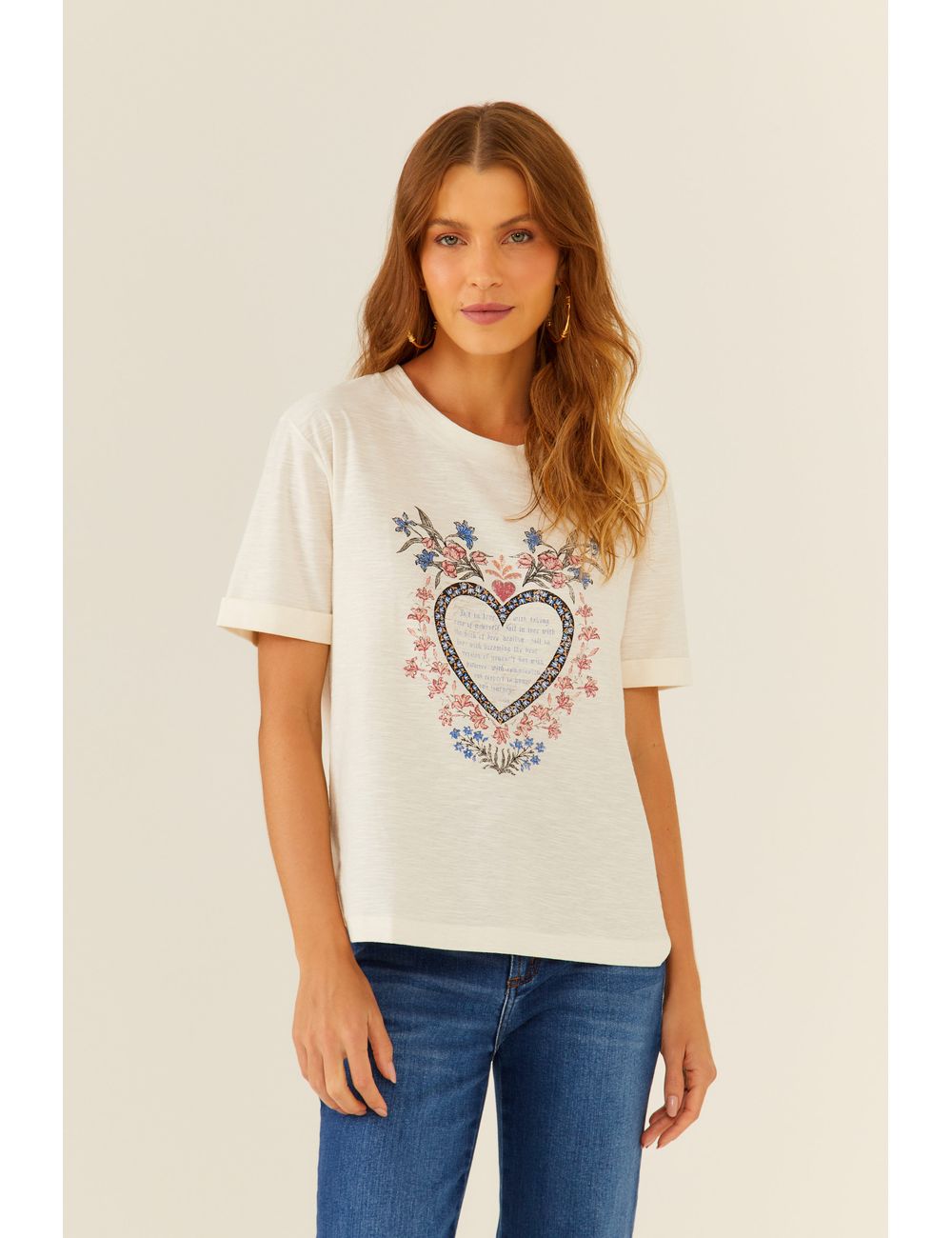 Blusa Silk Coração