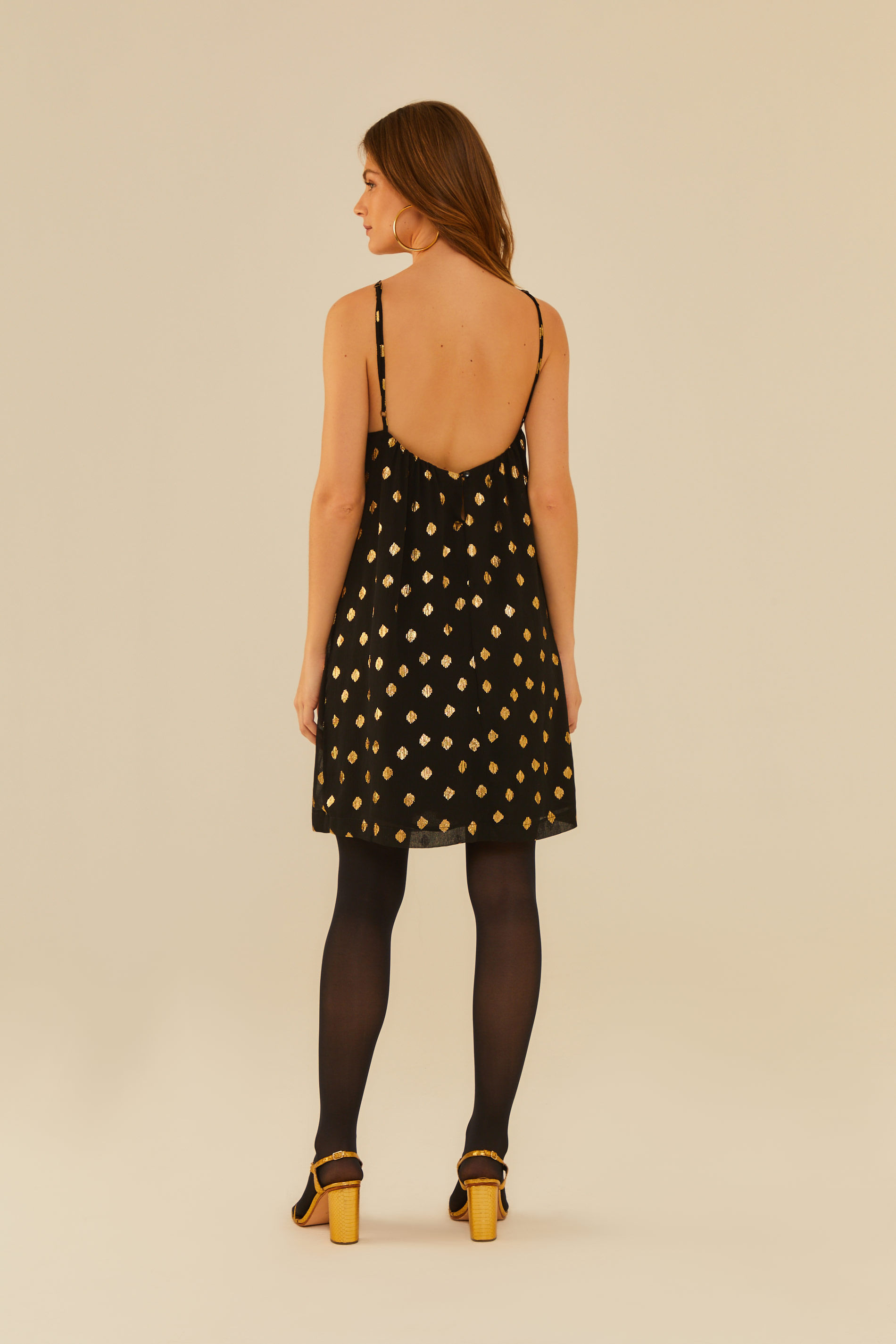 Vestido Curto Foil Oriental