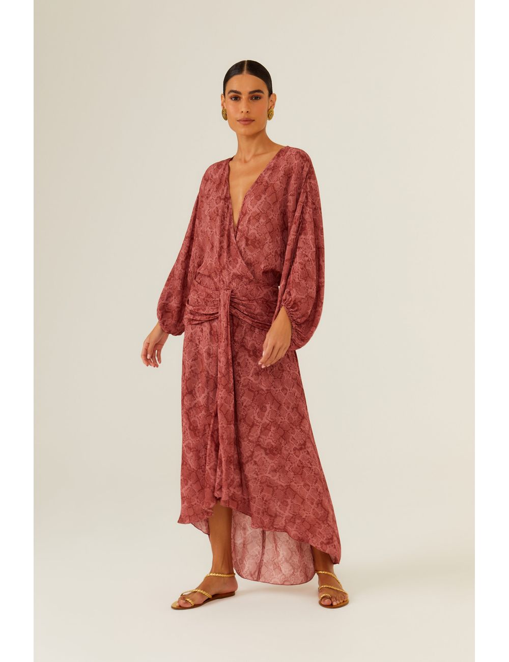 Vestido Ggt Sobreposta Estampa Snake