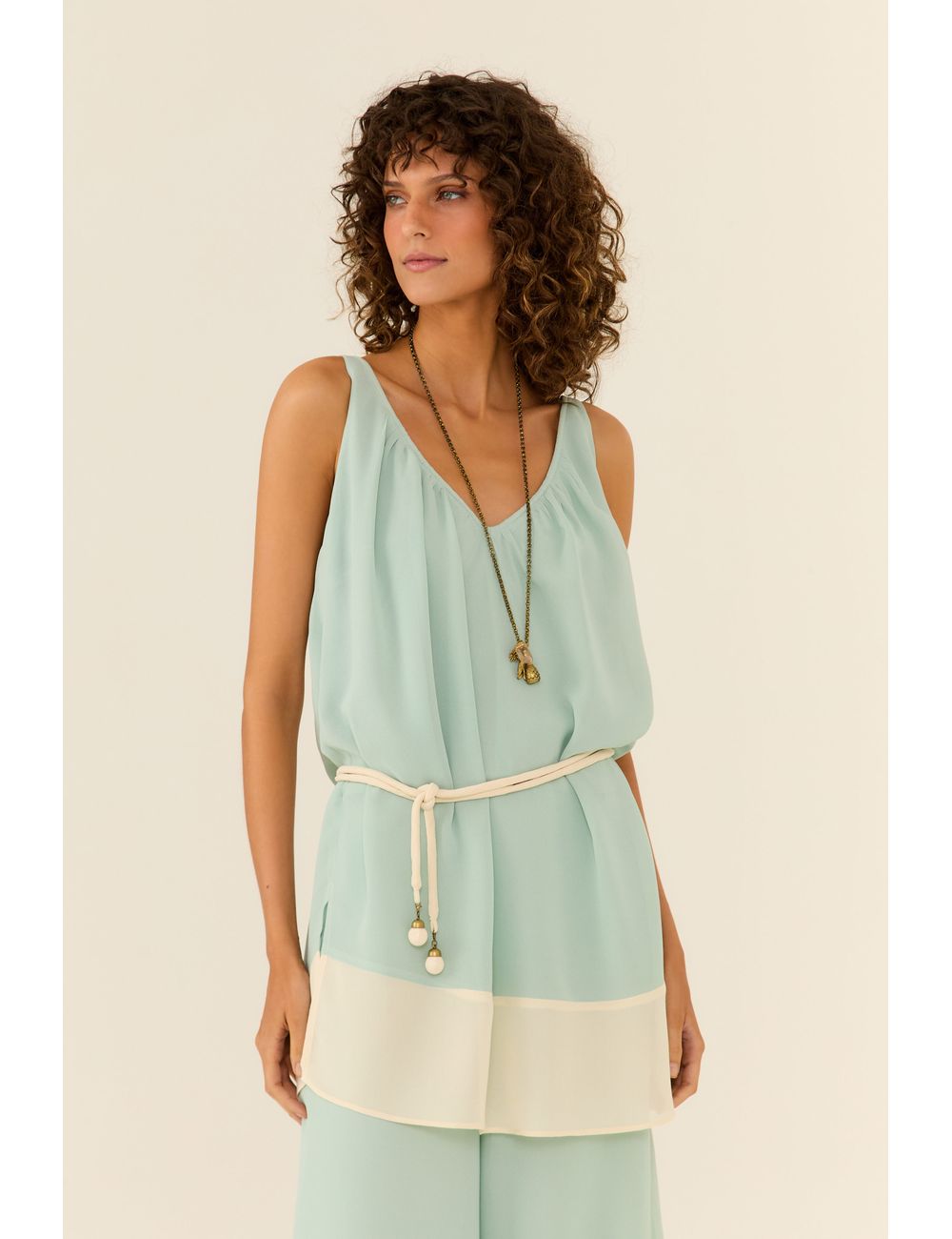 Blusa Algongada Ggt Bicolor