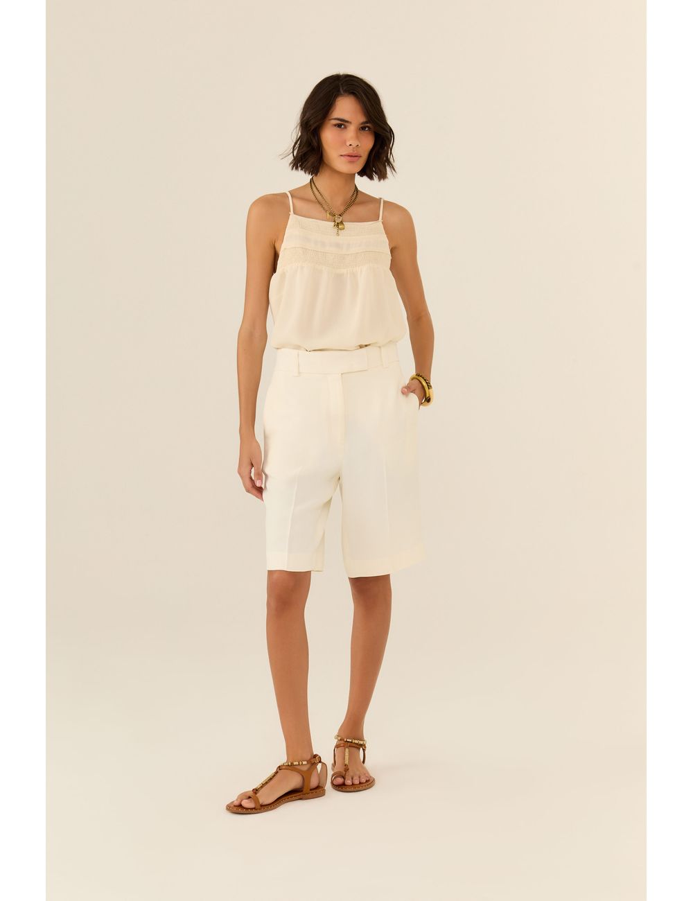 Bermuda Alfaiataria Crepe