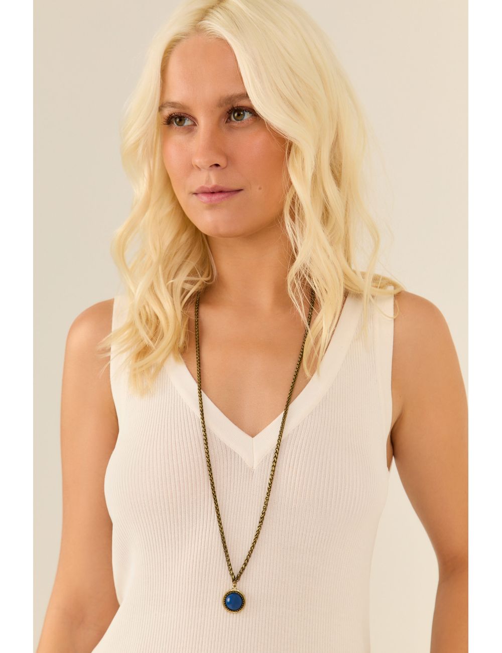 Colar Corrente Pingente Shakti - Dourado / U