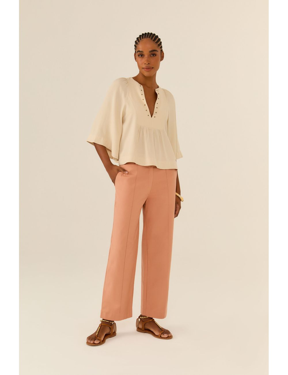 Calça Alfaiataria Botão Duplo