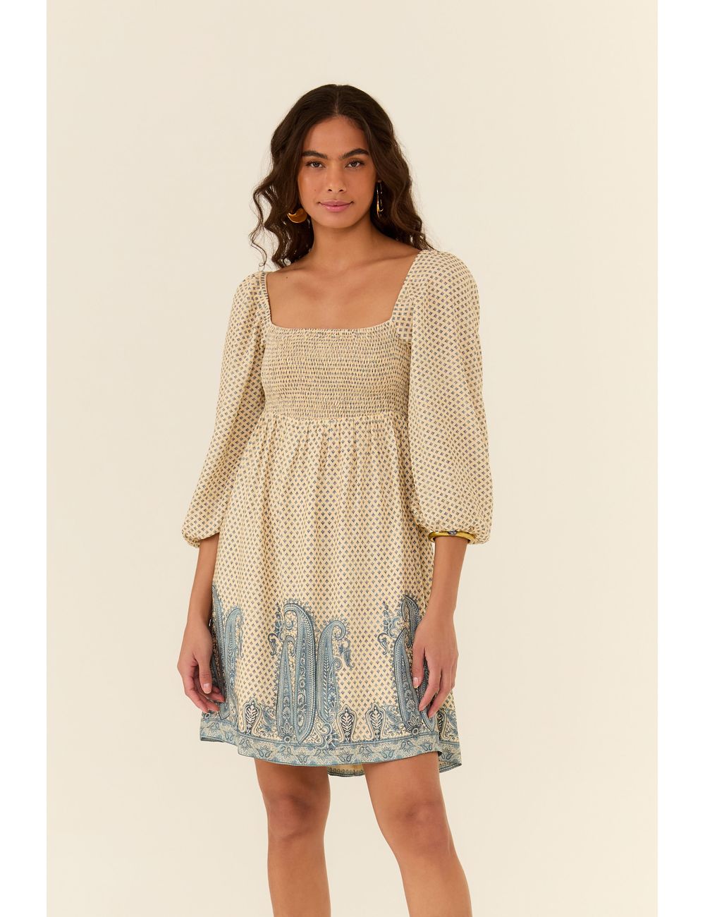 Vestido Curto Estampa Majuli