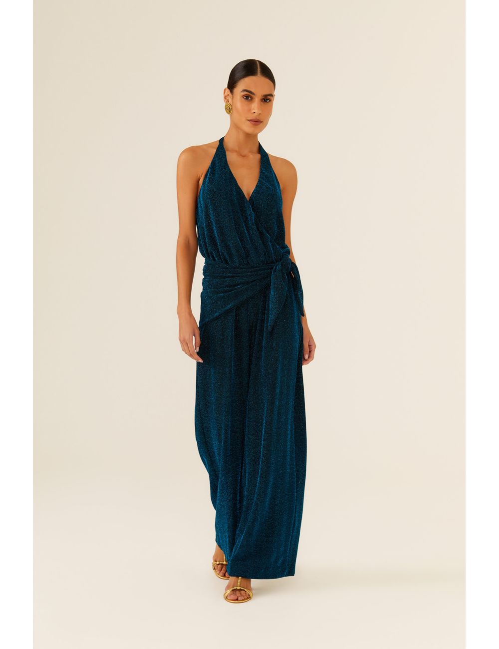 Macacão Frente Única Lurex