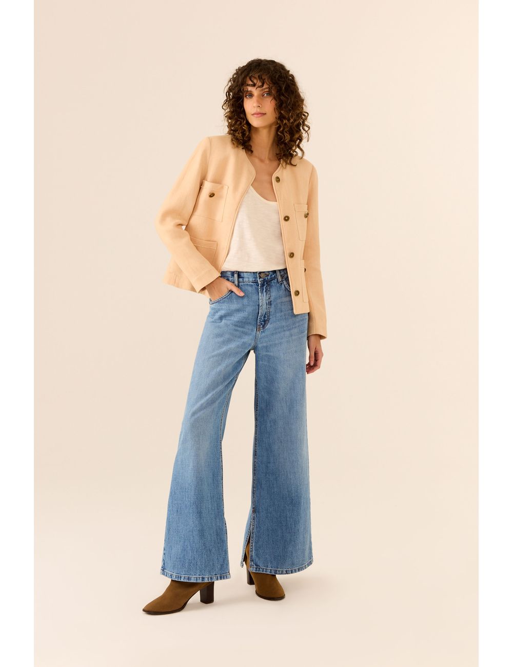 Calça Jeans Bigodes Fenda