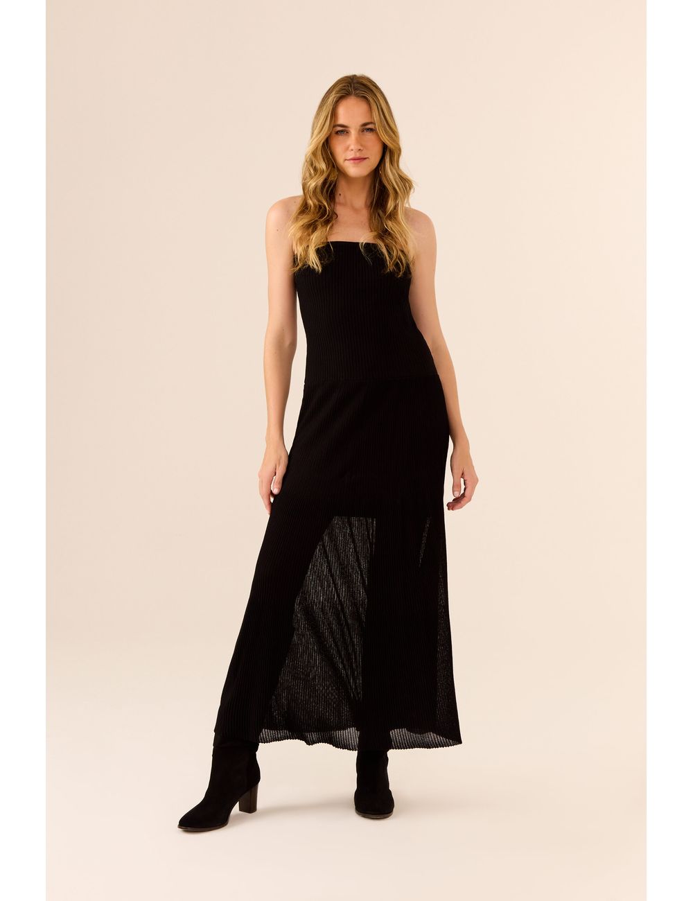Vestido Tricot Sem Alça