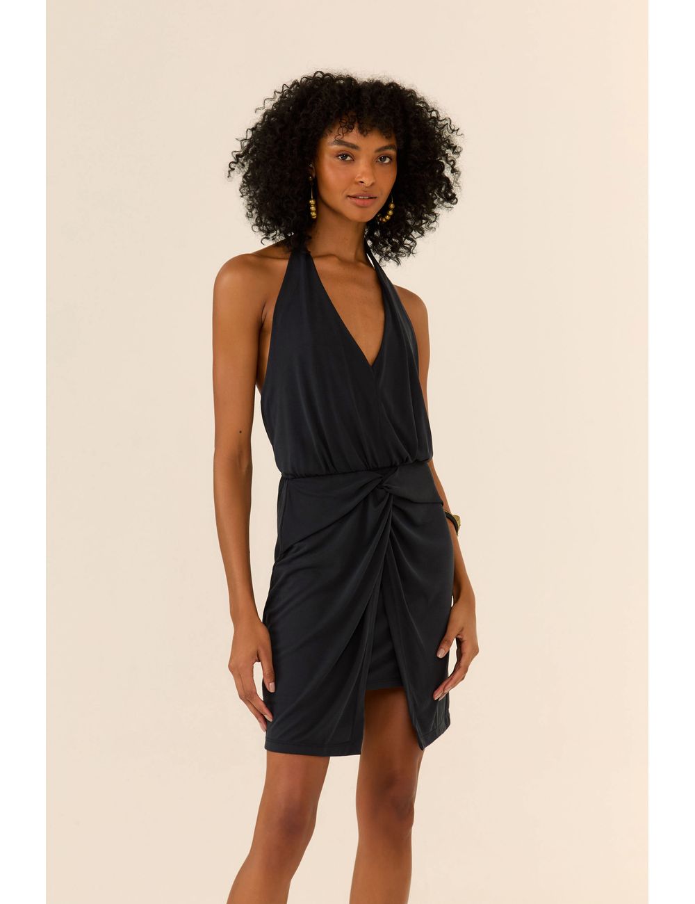 Vestido Frente Única Saia Drape