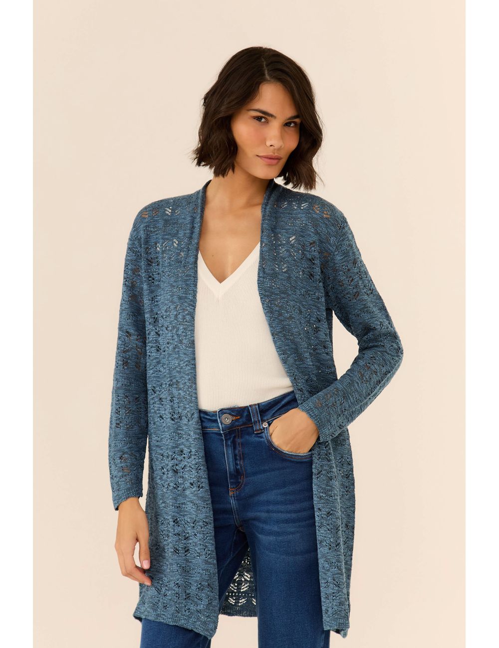 Cardigan Tricot Rendado