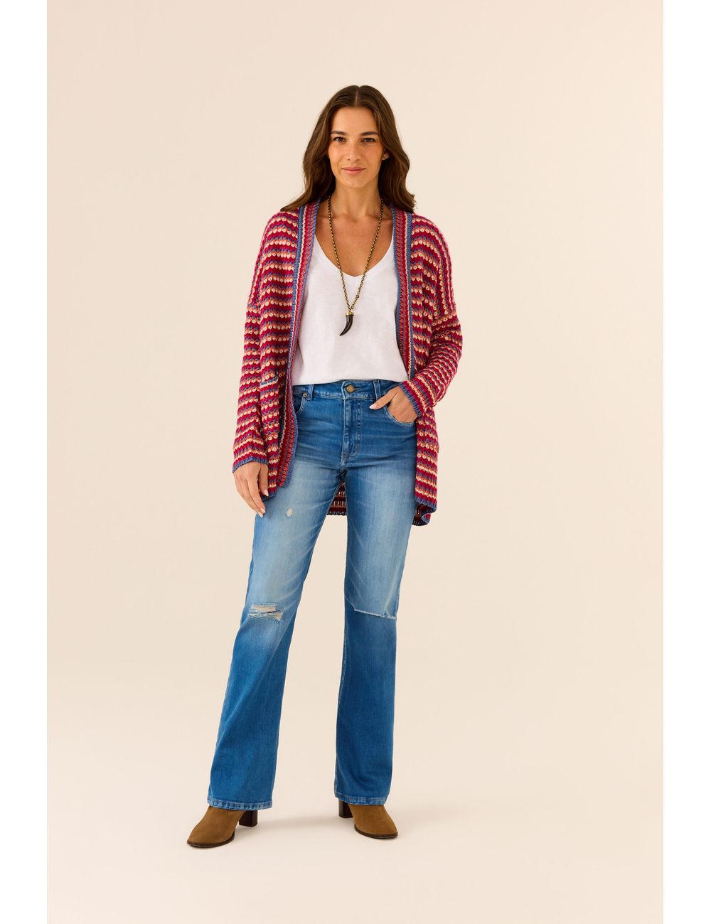 Calça Jeans Flare Destroyed