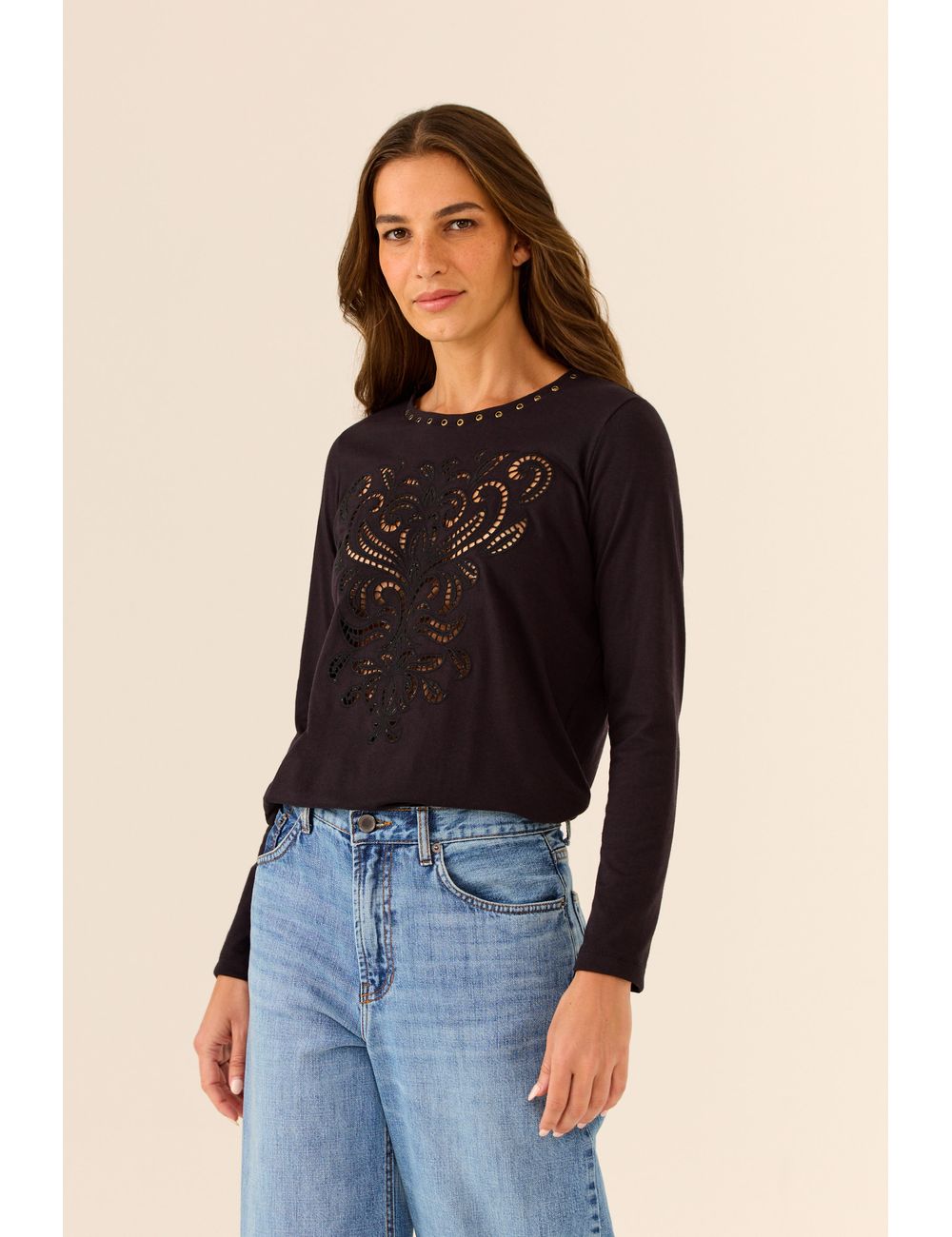 Blusa Manga Longa Rechilieu