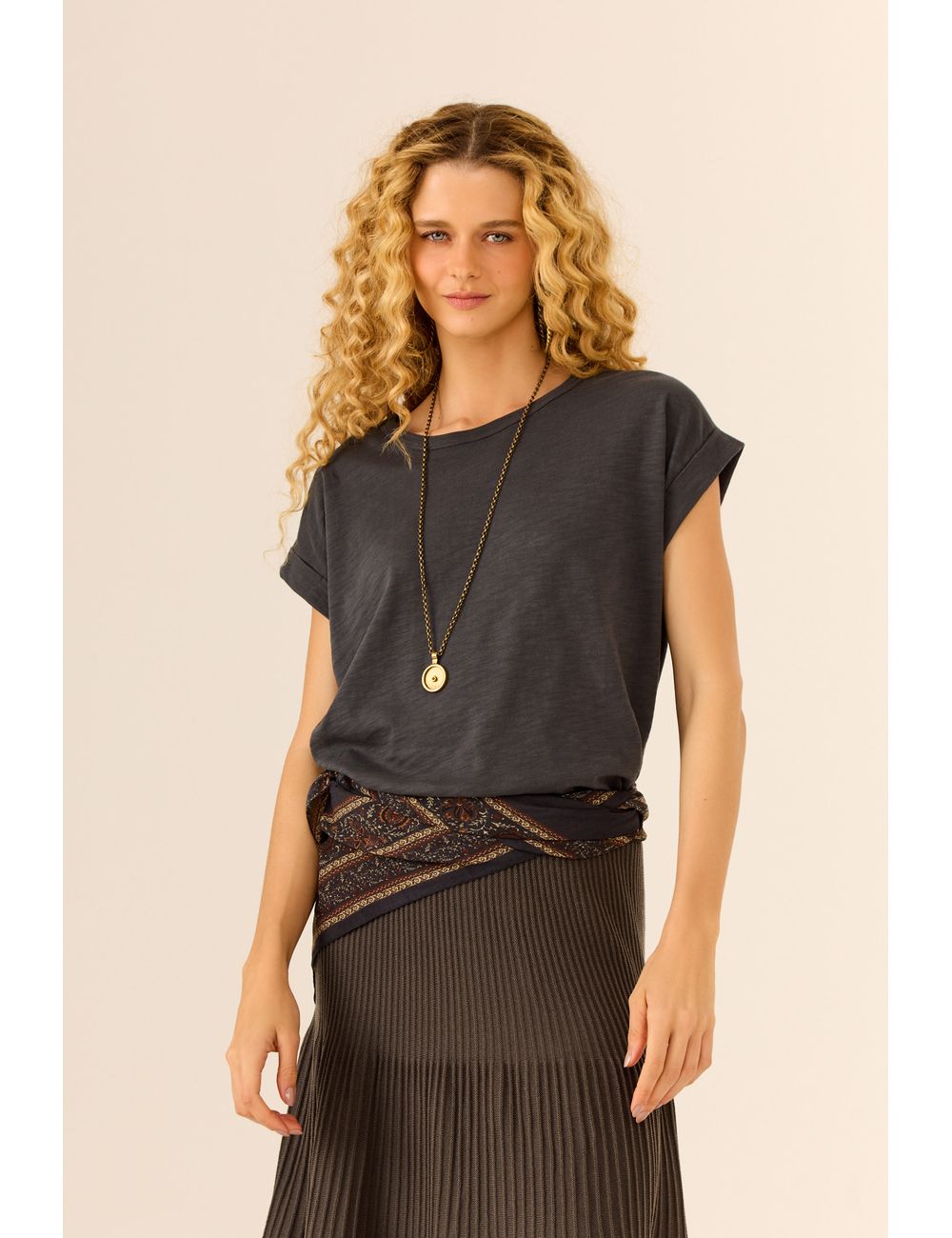 Blusa Manga Barra Dobrada