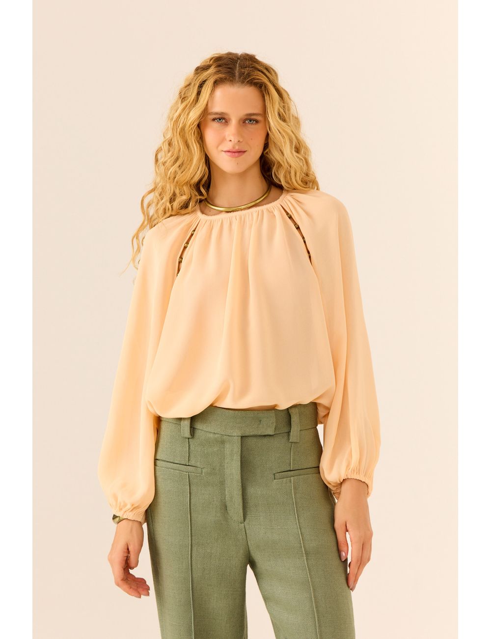 Blusa Manga Longa Ggt Metais