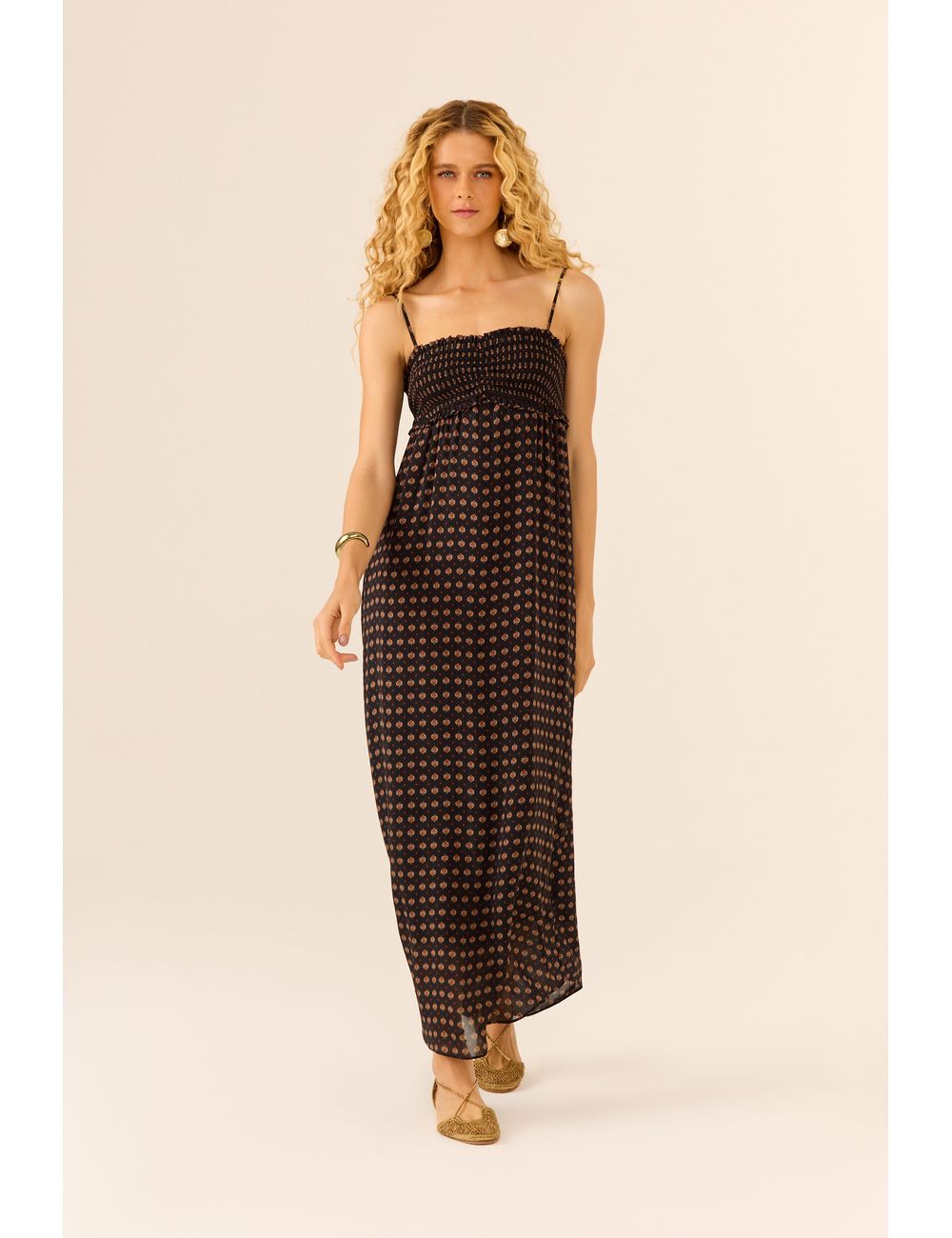 Vestido Midi Ggt Estampa Luar