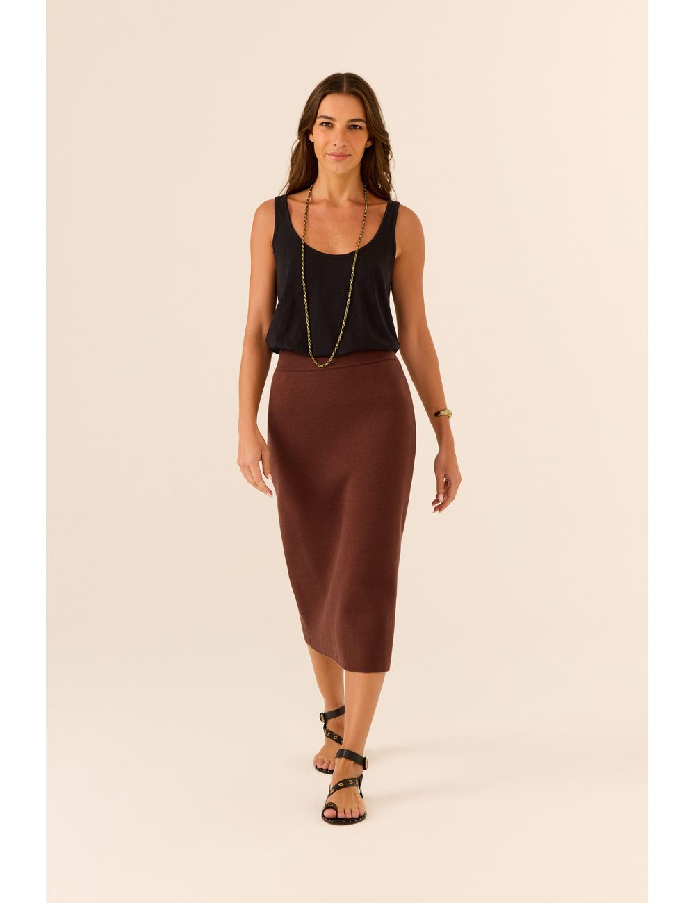 Saia Tricot Midi Reta