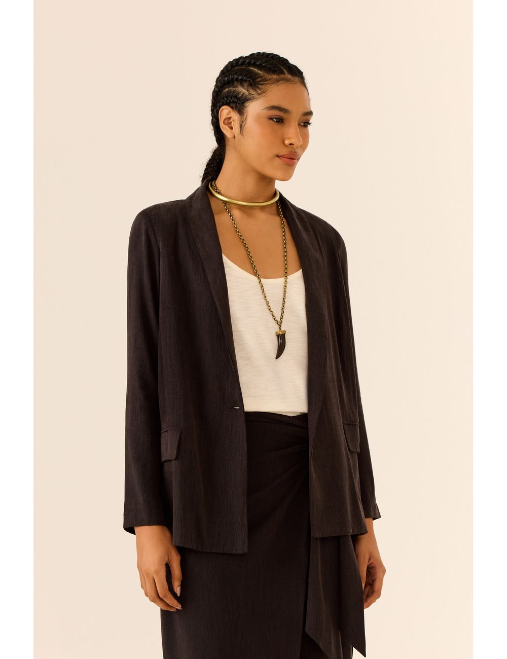 Blazer Alfaiataria Bolsos