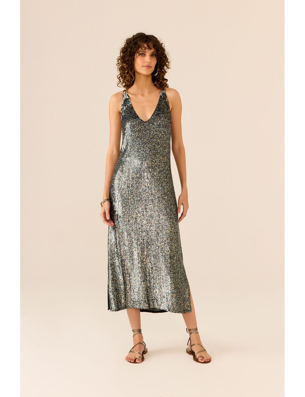 Vestido Midi Paetê