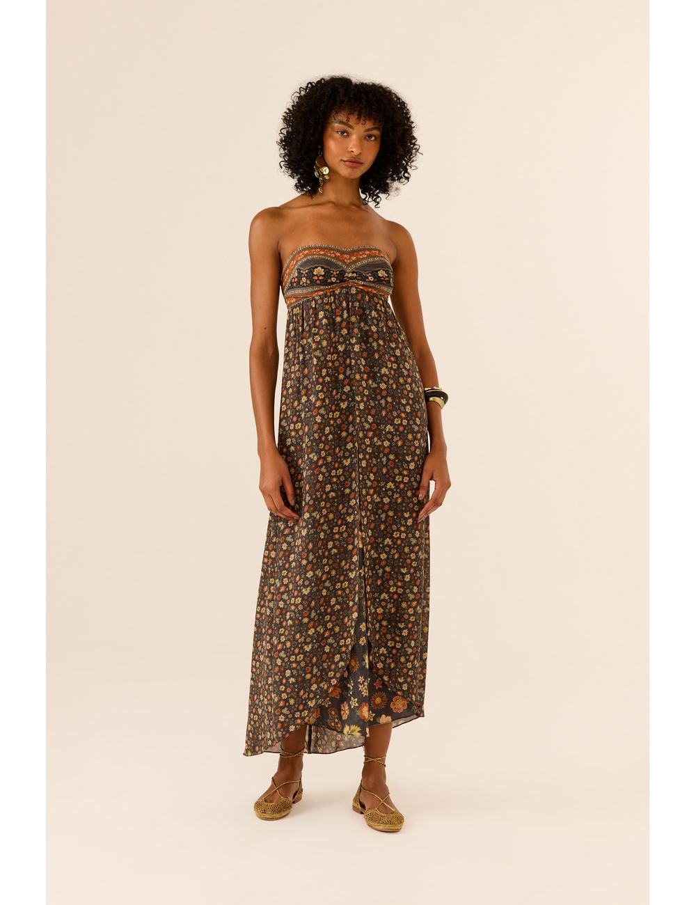 Vestido Midi Ggt Estampa Valentine Liberty