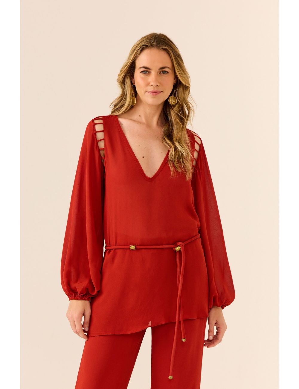 Blusa Alongada Ggt Metais