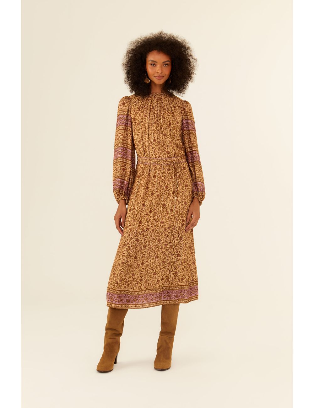Vestido Midi Estampa Liz