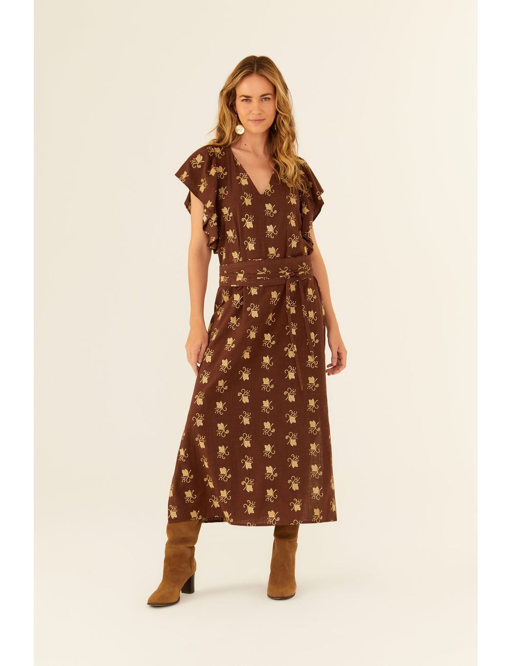 Vestido Midi Bordado Azaleia