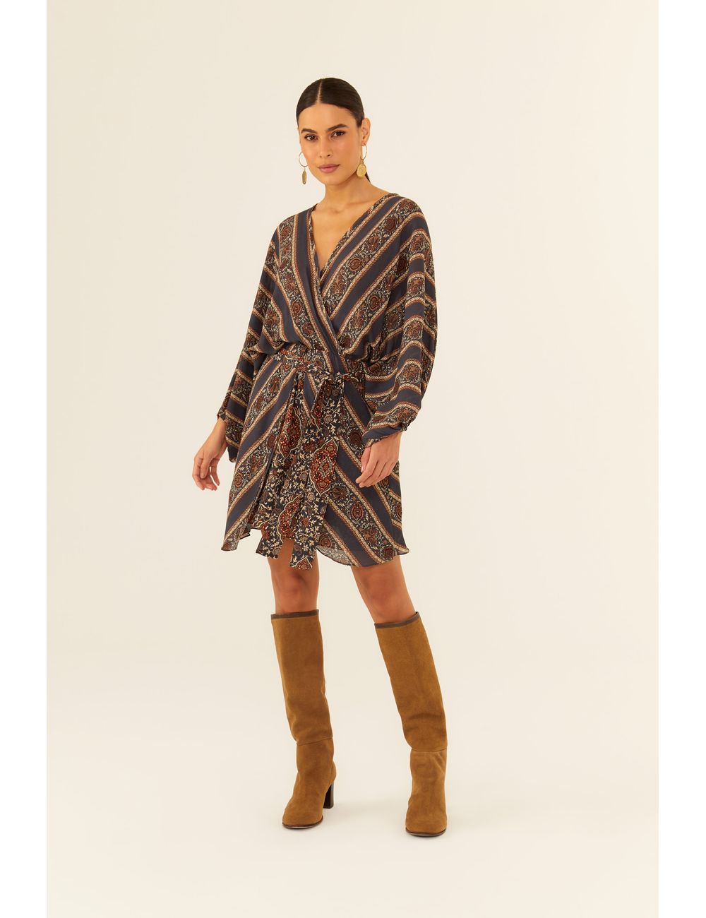 Vestido Ggt Estampa Valência Zafira Barrado