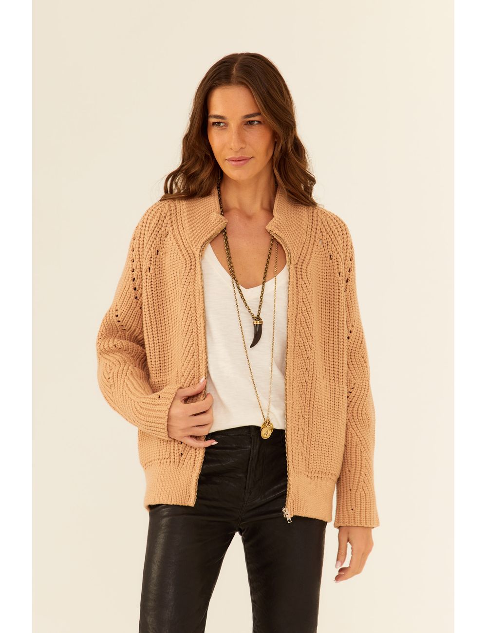 Bomber Tricot Detalhe Zíper