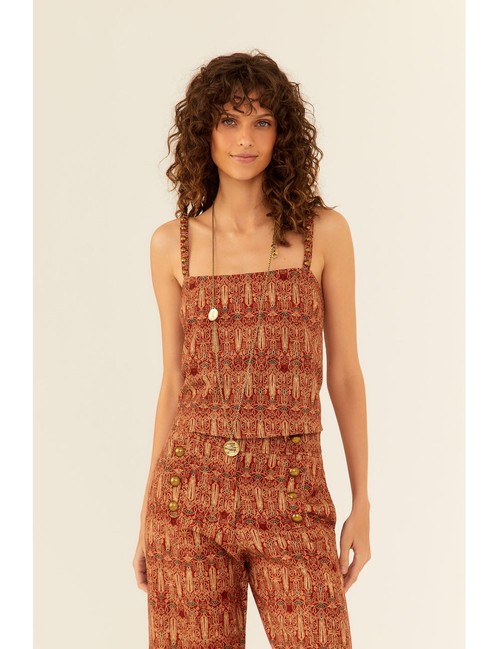 Blusa Alça Estampa Hali