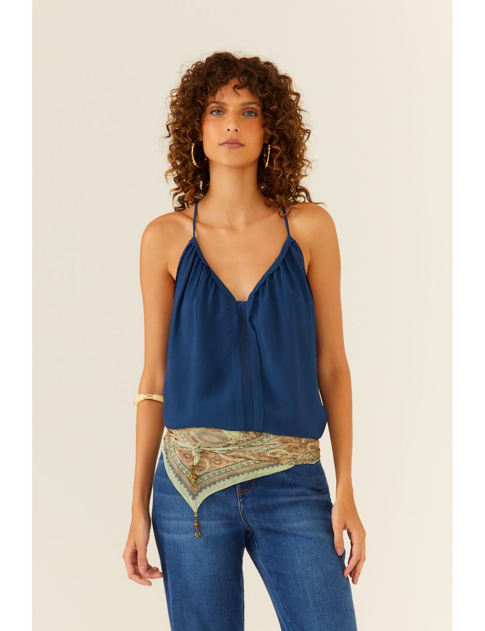 Blusa De Alça Franzido Ggt